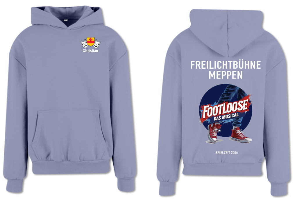 Footloose Unisex Oversized Kapuzen Pullover 