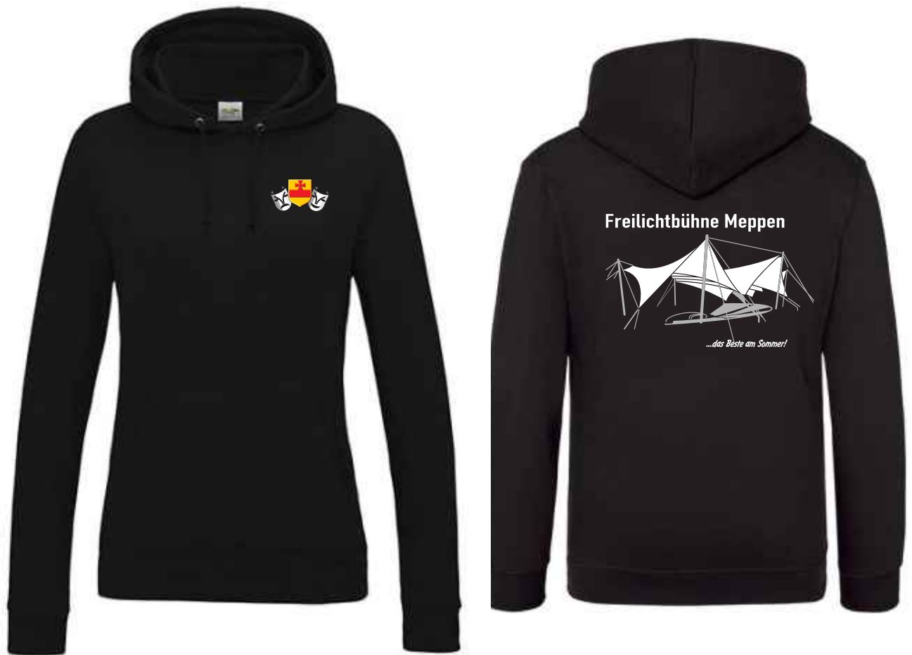 Basic "Dach" Damen Kapuzen-Pullover